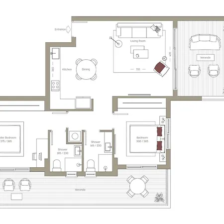 Sanders Breeze - Lovely Two- Bedroom With Balcony Apartament *