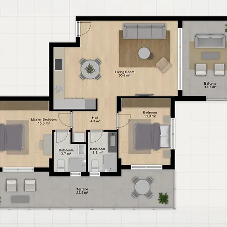 Apartment Sanders Breeze - Lovely Two- Bedroom With Balcony Limassol